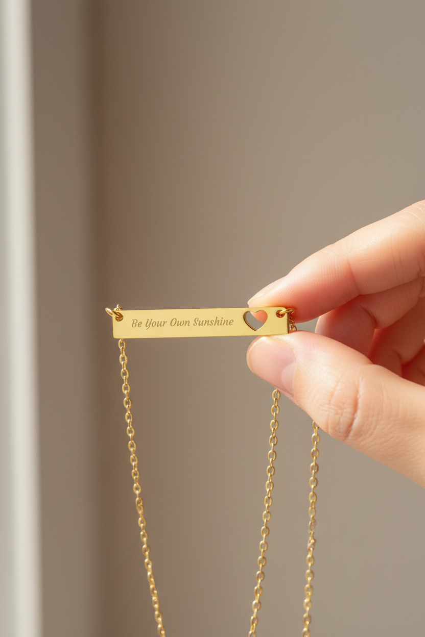 Gold PVD be your own sunshine pendant