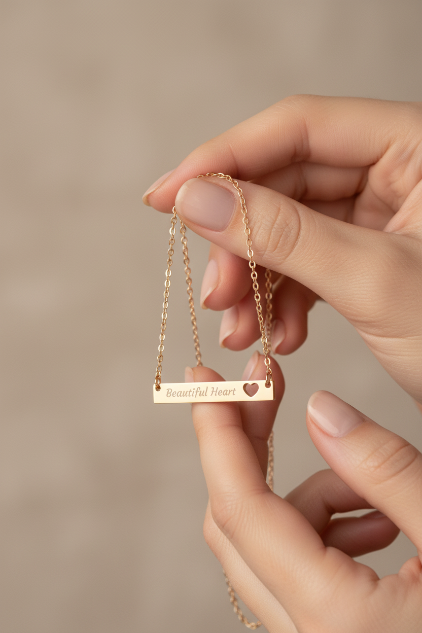 Gold PVD beautiful heart pendant