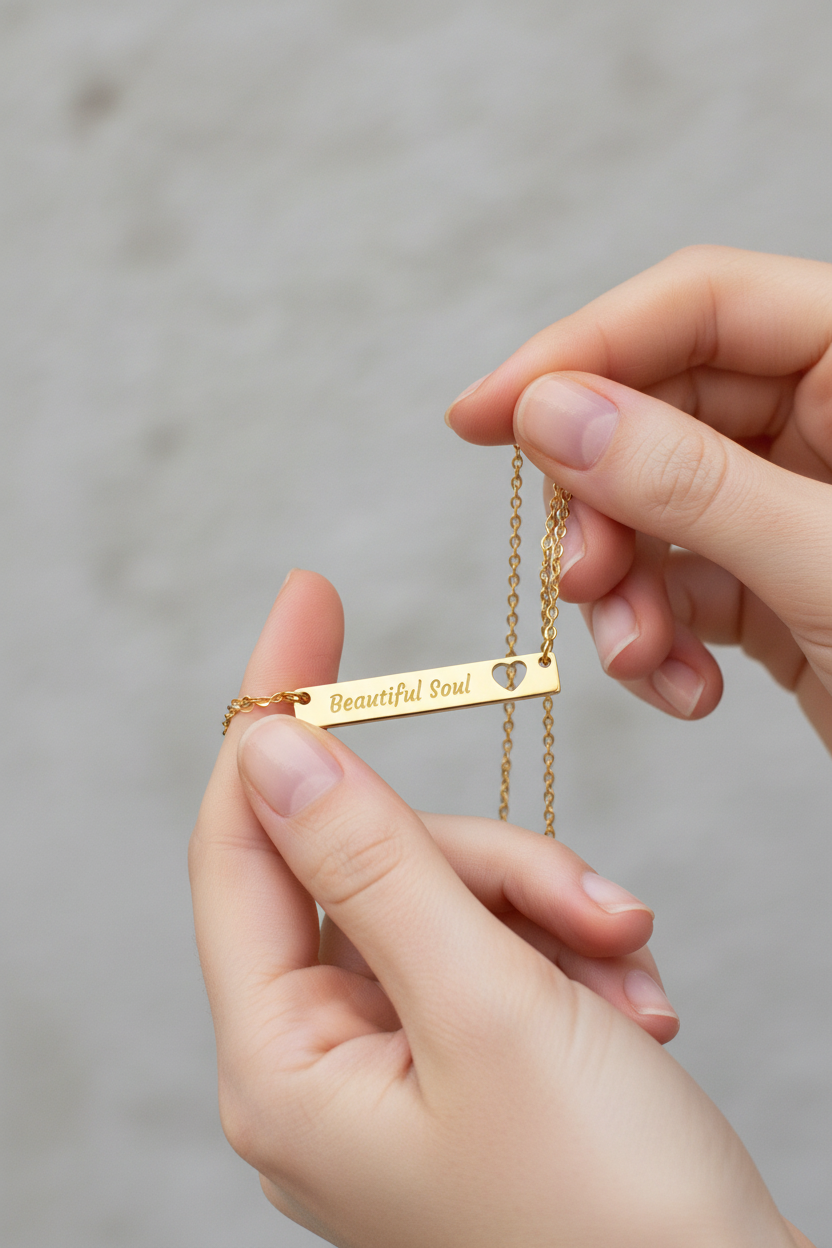 Gold PVD beautiful soul pendant