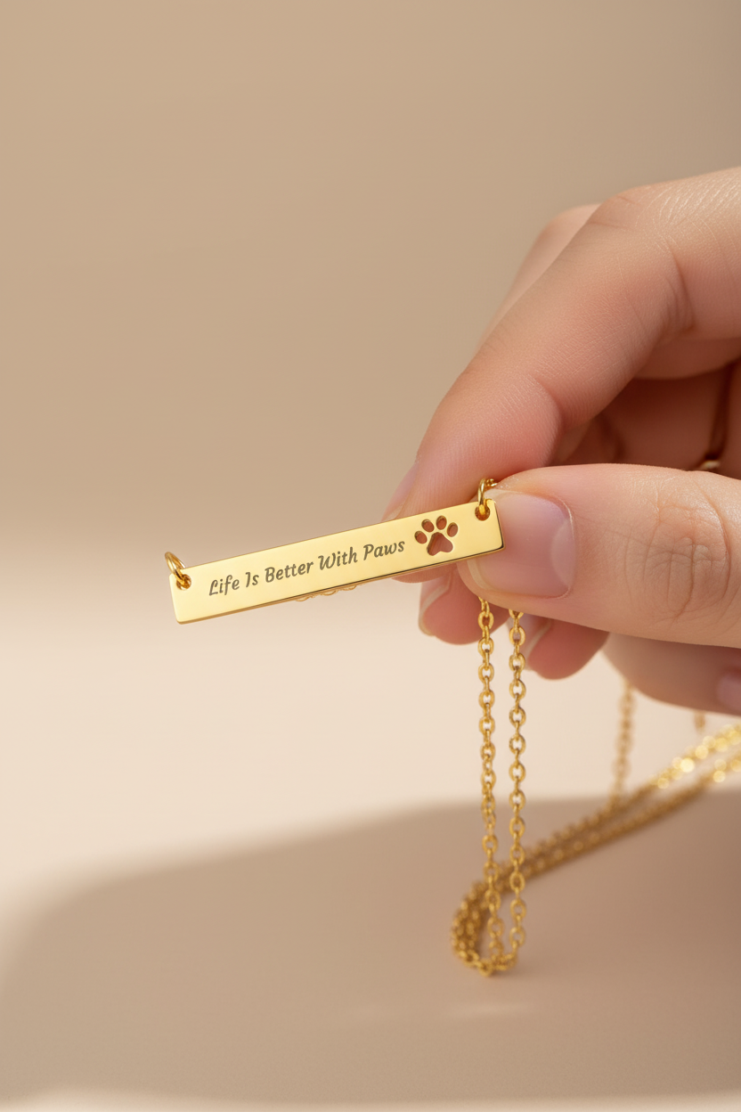 Gold PVD life is better pendant