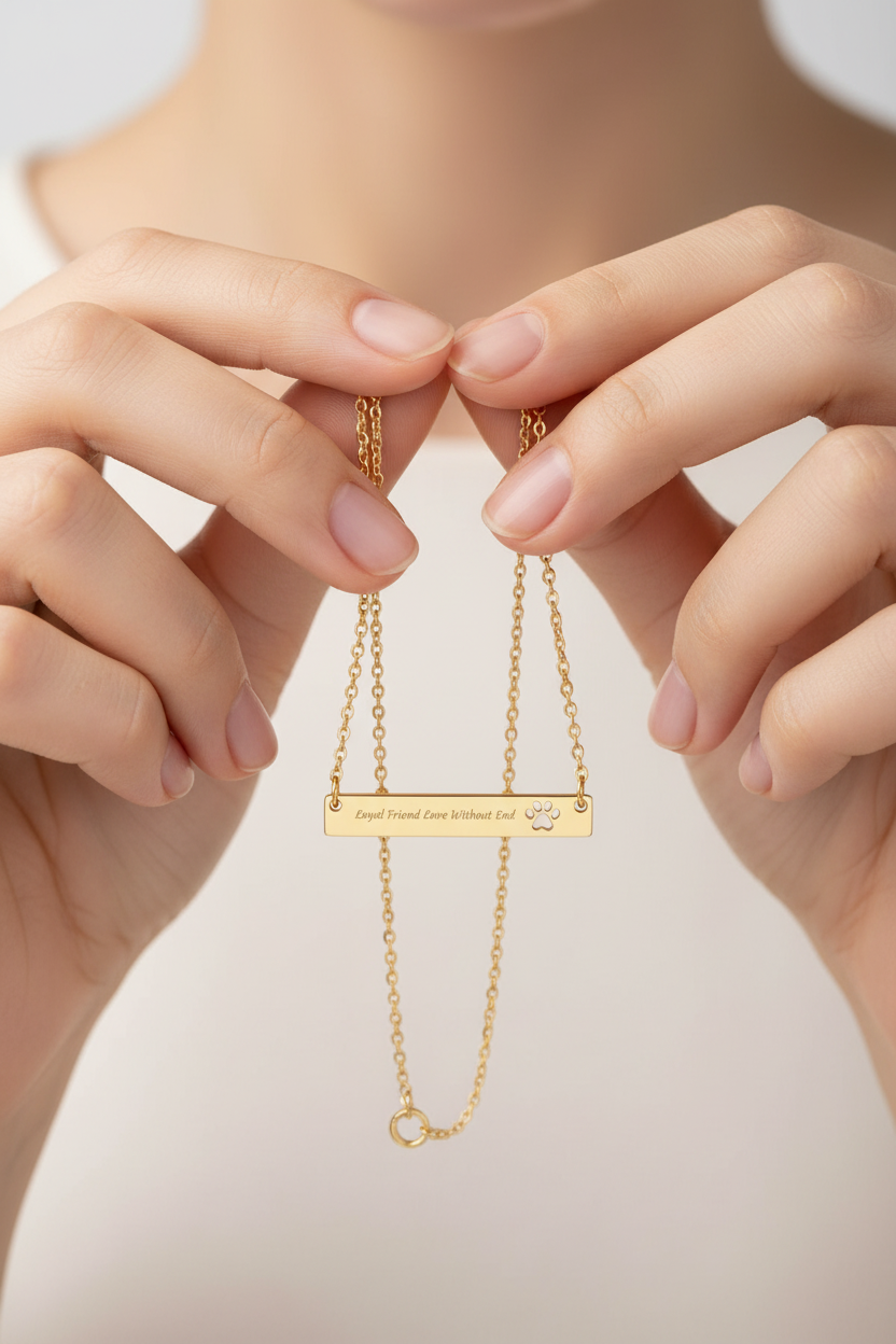 Gold PVD loyal friend pendant