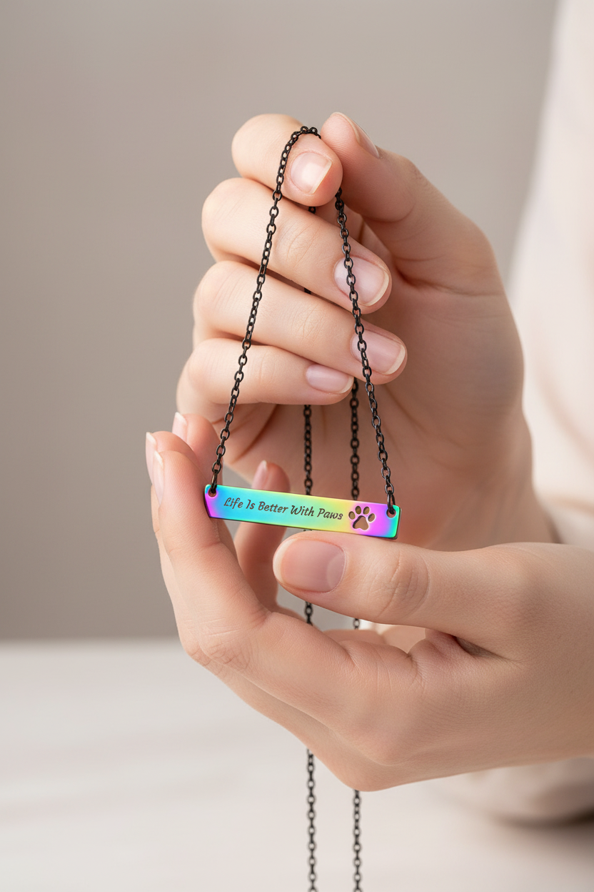 Rainbow PVD life is better pendant