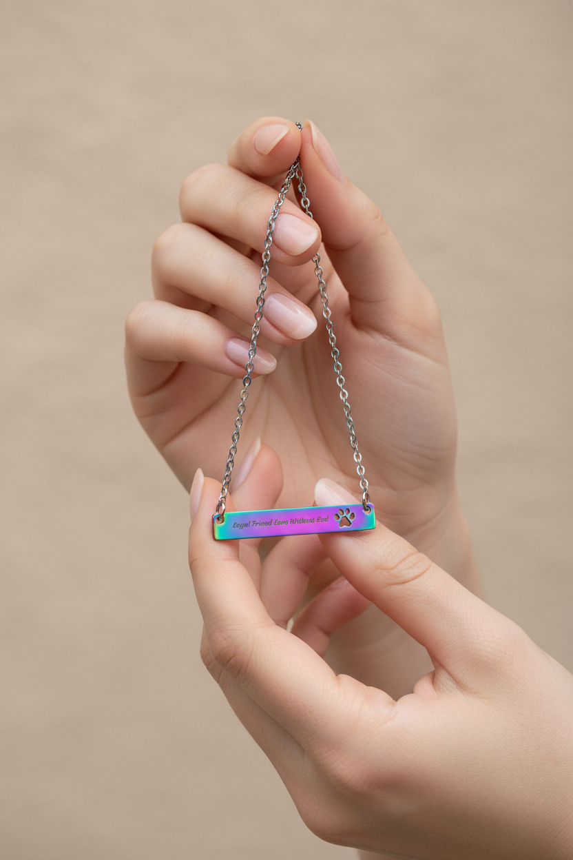 Rainbow PVD loyal friend pendant