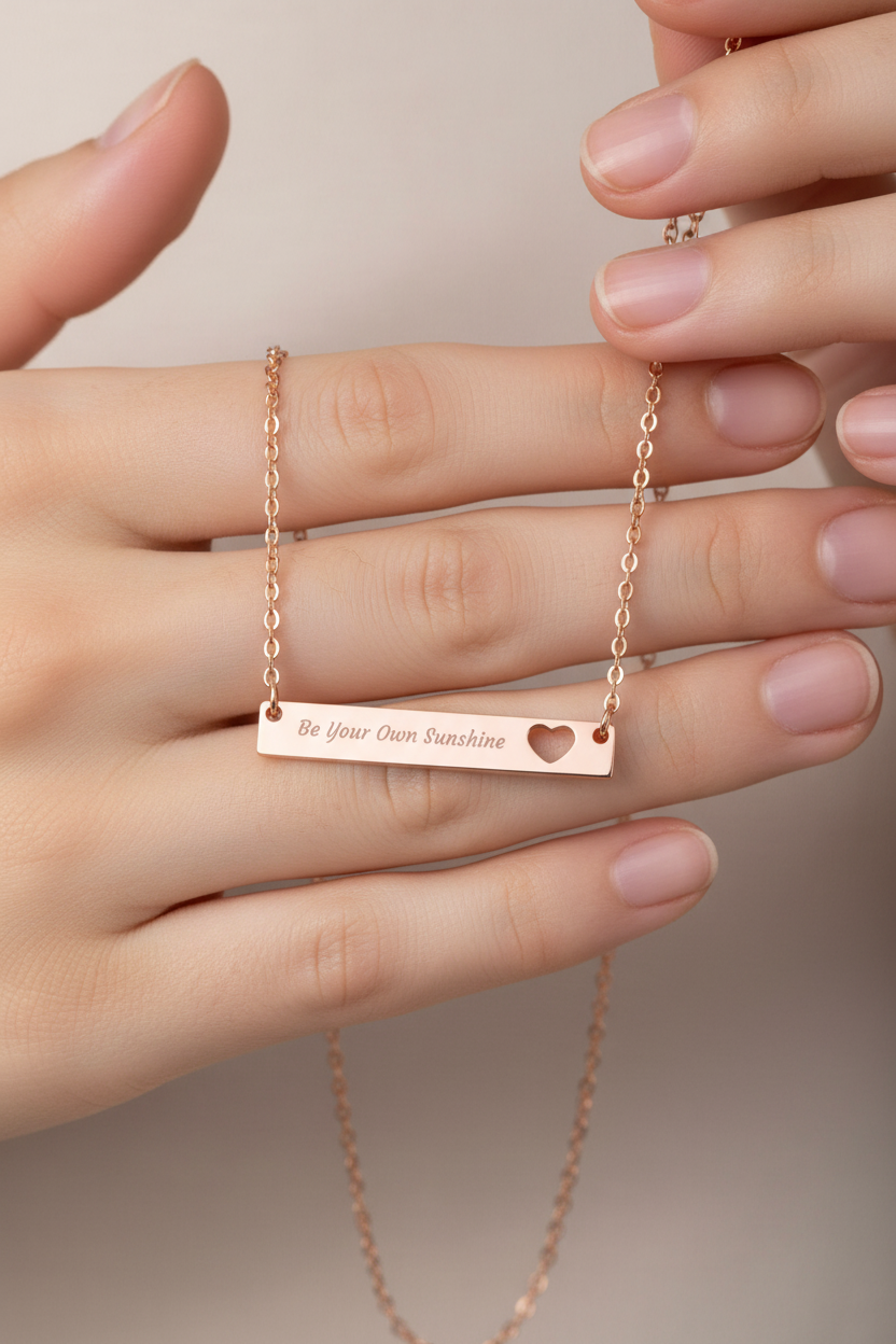 Rose Gold PVD be your own sunshine pendant