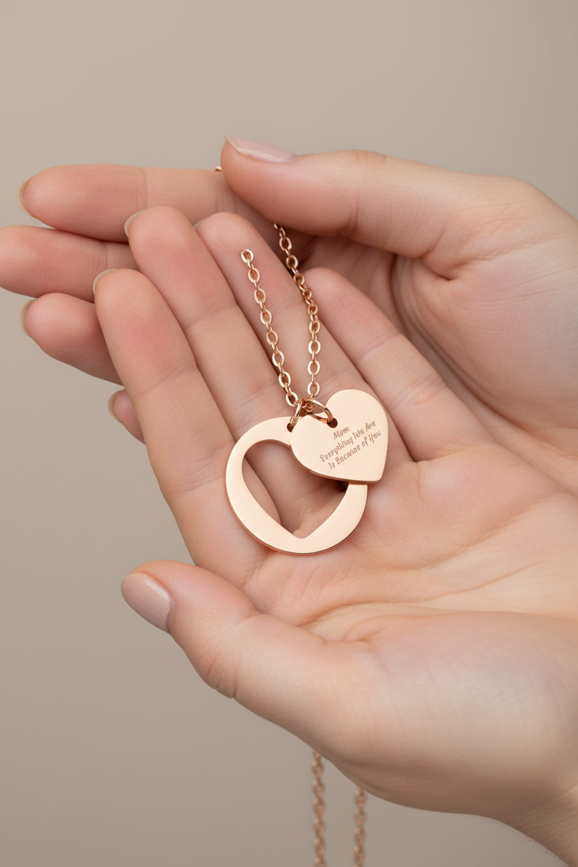 Rose Gold PVD mom pendant